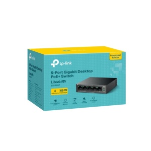 "5-Port Gigabit Desktop Switch with 4-Port PoE+ PORT: 4× Gigabit PoE+ Ports, 1× Gigabit Non-PoE Port SPEC: 802.3af/at, 65 W PoE Power, Desktop Steel Case FEATURE: Extend Mode for 250m PoE Transmitting, PoE Auto Recovery, Plug and Play" - Img 8