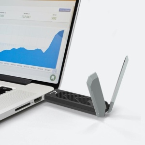 BE6500 High Gain Tri-Band Wi-Fi 7 USB Adapter SPEED: 2882 Mbps at 6 GHz + 2882 Mbps at 5 GHz + 688 Mbps at 2.4 GHz SPEC: 2× High Gain External Antennas, USB 3.0, Cradle with Extension Cable FEATURE: Wi-Fi 7, MU-MIMO, OFDMA, HE160, WPA3, MLO, 4K QAM - Img 5