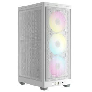 Carcasa Corsair 2000D Airflow RGB Mini-ITX, panou tempered glass, 3x 2.5" drive bays, dimensiune 458x271x200, alb - Img 5