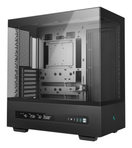 Carcasa DEEPCOOL CH690 DIGITAL Mid Tower NEGRU, Tempered Glass+ SPCC+ ABS, Sloturi Expansiune: 8, Drive Bays: 1x3.5" 2+1x2.5", Ventilatoare Suportate: 10 (spate: 1x120mm sau 1x140mm, sus: 3x120mm sau 3x140mm lateral: 3x120mm sau 3x140mm, invaluite in - Img 3