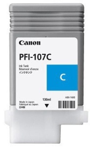 Cartus cerneala Canon PFI-107C, cyan, capacitate 130ml, pentru Canon iPF680/685, iPF780/785, iPF670/770 - Img 2