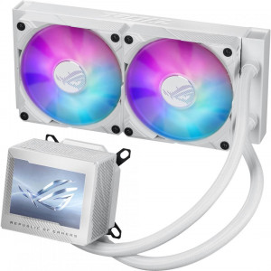 CPU COOLER ASUS ROG RYUJIN III 240 ARGB WHITE Water Block Water block dimention: 89 x 91 x 101 mm Block Material (CPU Plate): Copper Embedded FAN: YES - Speed: 5100 RPM +/- 10% - Air Pressure: 5.53 mmH2O - Air Flow: 21.08 CFM Pump Pump Solution: 8th gen - Img 1