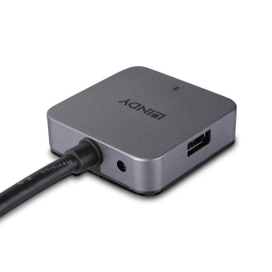 Hub Lindy 4 Porturi, interfata USB 3.2 / 3.1 Gen 1 / USB 3.0, lungime 5m, latime de banda suportata 5Gbs, chipset: VL817-Q7, gri - Img 4
