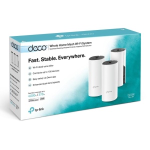 TP-Link Sistem Mesh Wi-Fi pentru întreaga casă AC1200, DECO M4(3-PACK); Procesor: Quad-core CPU; Interfață: 2 Gigabit Ethernet Ports (WAN/LAN auto-sensing) per Deco unit; 2 internal dual-band antennas per Deco unit; Flash: 16 MB; SDRAM: 128 MB; Standarde - Img 10