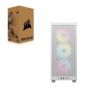 Carcasa Corsair 2000D Airflow RGB Mini-ITX, panou tempered glass, 3x 2.5" drive bays, dimensiune 458x271x200, alb - Img 6
