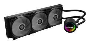 Cooler Procesor GENESIS HYDRIA 360 ARGB NEGRU, dimensiune radiator 397x120x27mm, 3 ventilatoare ARGB, Viteza ventilatoare: 500-1550 RPM, Airflow ventilatoare: 80 CFM, Suport AMD: AM4/AM5, suport INTEL: LGA 1151/1156/1150/1200/1700/1851 - Img 8