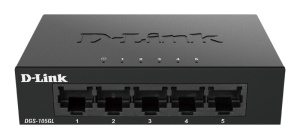 D-Link Switch DGS-105GL, 5 porturi Gigabit, Capacity 10Gbps, desktop, faramanagement, metal, negru, fara ventilator, D-Link Green. - Img 4