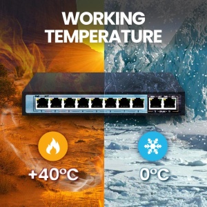 Extralink CERES PoE Switch 8x 100Mb/s PoE/PoE+ 2x RJ45 Uplink 100Mb/s 96W - Img 4