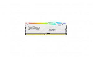 Memorie RAM Kingston, DIMM, DDR5, 64GB, 5600MHz, CL36, 1.35V, FURY Beast White, RGB, Kit of 2 - Img 1