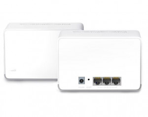 Mercusys AX1800 Whole Home Wi-Fi system HALO H70X(2-PACK),wi-fi 6 Dual-Band, Standarde Wireless: IEEE 802.11ax/ac/n/a 5 GHz, IEEE 802.11ax/n/b/g 2.4 GHz, viteza wireless: 1201 Mbps on 5 GHz, 574 Mbps on 2.4 GHz, Securitate wireless: - Img 2