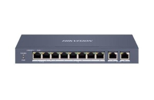 Switch 8 porturi PoE Hikvision DS-3E1310HP-EI prezinta 1 × 10/100 Mbps Hi-PoE port, 7 × 10/100 Mbps PoE ports, and 2 × 10/100/1000 Mbps RJ45 ports, Up to 300 m Long Range PoE Transmission,IEEE 802.3bt standard Hi- PoE port provides max. 90 W power supply - Img 3