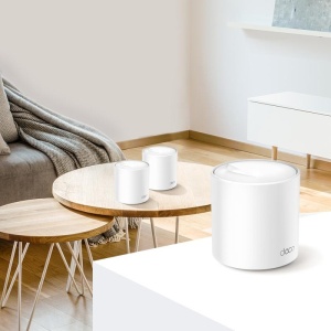 TP-Link AX3000 whole home mesh Wi-Fi 6 System, Deco X60(2-pack); Standarde Wireless: IEEE 802.11 ax/ac/n/a 5 GHz, IEEE 802.11 ax/n/g/b 2.4 GHz, 2 LAN/WAN Gigabit Ethernet Ports, Qualcomm 1 GHz Quad-core CPU, 4 internal antennas per Deco unit, 2402 Mbps - Img 9