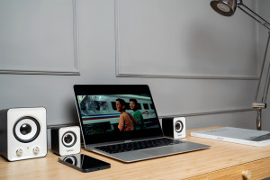 Boxe Spacer SPB-807 2.1, 11W RMS, cu fir, alimentare USB, conector audio USB 2.0, putere sateliti 2x3W, alb si negru - Img 4