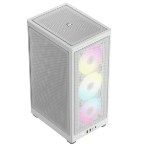 Carcasa Corsair 2000D Airflow RGB Mini-ITX, panou tempered glass, 3x 2.5" drive bays, dimensiune 458x271x200, alb - Img 7
