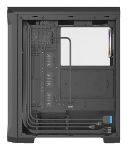 Carcasa GENESIS IRID 505 V2 Mid Tower ARGB NEGRU, Tempered Glass, Sloturi Expansiune 8, Drive Bays: 2x3.5" 7x2.5", Ventilatoare Suportate: 6 (spate: 1x120mm, fata: 3x120mm sau 2x140mm, sus: 2x120mm sau 2x140mm), Ventilatoare Incluse: 4 (4x120mm OXAL - Img 8
