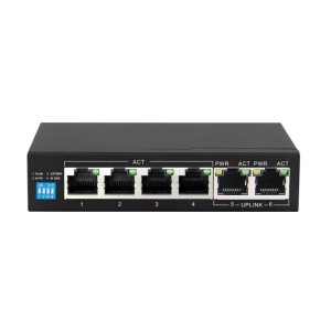 Extralink KRIOS PoE Switch 4x Gigabit PoE/PoE+ 2x RJ45 Uplink Gigabit 60W - Img 1