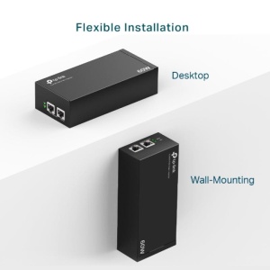 TP-Link, PoE++ Injector, TL-POE170S, Standarde si protocoale: IEEE802.3i, IEEE802.3u, IEEE802.3ab, IEEE802.3af, IEEE802.3at, IEEE802.3bt, interfata: 1 x 10/100/1000Mbps RJ45 data-in port, 1 x 10/100/1000Mbps RJ45 power+data-out port. - Img 9