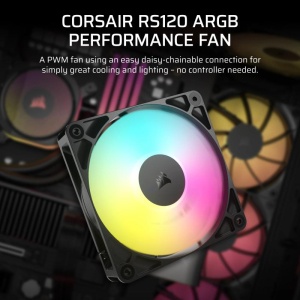 Ventilator Carcasa CORSAIR RS120 1x120mm ARGB NEGRU - Img 7