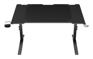Birou gaming Genesis Holm Modular 120, material metal MDF, reglabil pe inaltime 70 - 90 cm, iluminare RGB, management cabluri, negru - Img 2