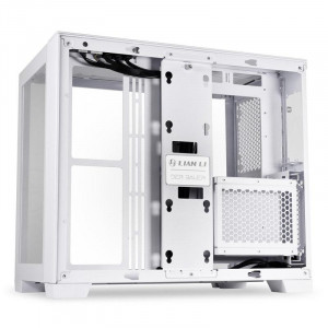 Carcasa Lian Li O11 Dyn Mini Snow Edition Mid-Tower Tempered Glass alb, PCI-Slots 5, 7 - Img 6