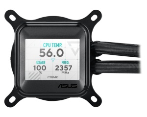 Cooler Procesor ASUS PRIME LC 360 LCD ARGB NEGRU, marime radiator 360mm, 3 ventilatoare ARGB, Viteza ventilatoare 2200 RPM +/- 10%, Suport AMD: AM4, AM5, suport INTEL: LGA 1851/115x/1200/1700, Airflow: 75.7 CFM, Nivel de zgomot ventilatoare: 37.6dBA - Img 6
