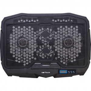 Cooling pad Serioux, SRXNCP025, Dimensiuni: 390*280*28mm, Compatibilitate maxima laptop: 17.3 inch, Numar ventilatoare: 4, Dimensiune ventilator: 2 x 125*125*15mm / 2 x 70*70*15mm, Nivel zgomot: 15-20dB, Flux aer: 56-75CFM, Tensiune alimentare: DC 5V, - Img 3