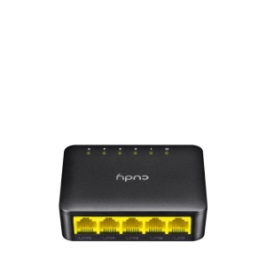 CUDY 5-Port Gigabit Desktop Switch, 5 10/100/1000M RJ45 Ports, IGMP Snooping, Loop Detection/Prevention, 802.1p/DSCP QoS, Desktop Plastic Case, Power Saving, Plug & Play, Wall-Mount - Img 1