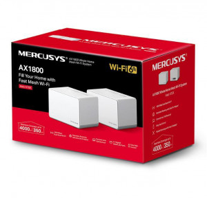 Mercusys AX1800 Whole Home Wi-Fi system HALO H70X(2-PACK),wi-fi 6 Dual-Band, Standarde Wireless: IEEE 802.11ax/ac/n/a 5 GHz, IEEE 802.11ax/n/b/g 2.4 GHz, viteza wireless: 1201 Mbps on 5 GHz, 574 Mbps on 2.4 GHz, Securitate wireless: - Img 4