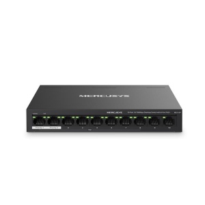 MERCUSYS DESKTOP SWITCH 10PORT MS110P POE, Interfata: 10× 10/100 Mbps, Standarde si protocoale: IEEE 802.3x Flow Control, Dimensiuni: 171*98* 27 mm, Porturi POE: 1-8, Buget POE: 65W. - Img 4