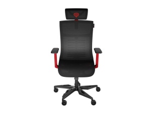 Scaun gaming Genesis Astat 700 G2, material Mesh PureFlow Plus, reglabil pe inaltime, greutate maxima suportata 120 kg, inaltime scaun reglabil 27.5 - 34.5 cm, spatar ajustabil 135°, dimensiuni roti 60mm, echipat cu piston cu gaz clasa 4, negru/rosu - Img 1