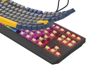 Tastatura gaming mecanica cu fir Genesis Thor 230 TKL, iluminare RGB, switch Linear, switch model Outemu Panda, numar taste 87, 11 butoane multimedia, lungime cablu 1.6m, dimensiuni 363 x 155 x 39 mm, naval blue - Img 12