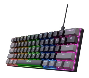 Tastatura mecanica cu fir Trust GXT 867 Acira, USB 2.0. nr taste 61, swtich linear, negru - Img 5