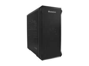 Carcasa GENESIS IRID 503 V2 Mini Tower NEGRU, Tempered Glass, Sloturi Expansiune 4, Drive Bays: 2x3.5" 3x2.5", Ventilatoare Suportate: 6 (spate: 1x120mm, fata: 3x120mm sau 2x140mm, sus: 2x120mm sau 2x140mm), Ventilatoare Incluse: 2 (2x120mm), Format - Img 1