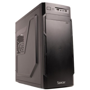 Carcasa Spacer Krypton, Middle Tower, ATX, „KRYPTON", fara sursa, USB 2.0 x 2, Jack 3.5mm x 2, negru - Img 4