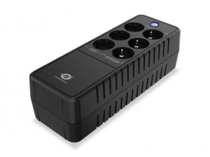Conceptronic ZEUS05E 650VA 360W UPS, Schuko x 6 (3x surge protection 3x surge protection & battery backup), RJ45 In/Out, AVR, 110 x 309 x 84 mm - Img 6