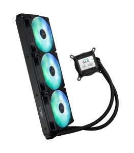 Cooler Procesor ASUS PRIME LC 360 LCD ARGB NEGRU, marime radiator 360mm, 3 ventilatoare ARGB, Viteza ventilatoare 2200 RPM +/- 10%, Suport AMD: AM4, AM5, suport INTEL: LGA 1851/115x/1200/1700, Airflow: 75.7 CFM, Nivel de zgomot ventilatoare: 37.6dBA - Img 7