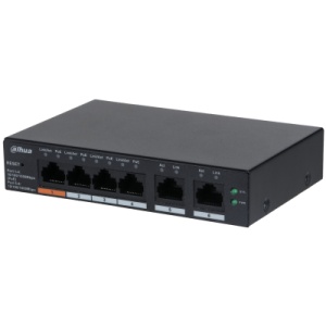 Dahua desktop switch, 6 porturi Gigabit, 4 porturi POE, CS4006-4GT-60, Port 1-4: 4 × RJ-45 10/100/1000 Mbps (POE), Port 5-6: 2 × RJ-45 10/100/1000 Mbps (uplink), Cloud managed, Layer 2, Switching Capacity: 12Gbps, Packet Forwarding Rate: 8.93 Mpps, - Img 4