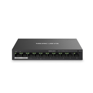 MERCUSYS DESKTOP SWITCH 10PORT MS110P POE, Interfata: 10× 10/100 Mbps, Standarde si protocoale: IEEE 802.3x Flow Control, Dimensiuni: 171*98* 27 mm, Porturi POE: 1-8, Buget POE: 65W. - Img 5