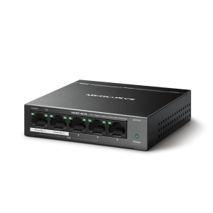 MERCUSYS DESKTOP SWITCH 5PORT MS105GP POE, Interfata: 5 x 5× 10/100/1000 Mbps RJ45 ports, 4 x POE, PoE Power Budget: 65 W, Standarde si protocoale: IEEE 802.3x Flow Control, dimensiuni: 99.8*98*25mm, - Img 3