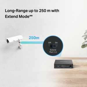 Mercusys Desktop Switch MS106LP 6 porturi 10/100Mbps, Standarde si protocoale IEEE 802.3x Flow Control, 4 porturi POE, buget POE 40W, dimensiuni: 99.8*98*25mm. - Img 11