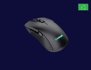 Mouse gaming wireless Trust GXT 931 Ybar, sensibilitate ajustabila 800-7200 DPI, interfata USB-C, iluminare RGB, greutate 96g, negru - Img 1