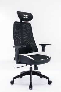 Scaun gaming Serioux Kyrian, adjustabil, piston pe gaz clasa 4, manere 3d, tetiere reglabile, baza stea cu 5 picioare, suporta pana la 150 kg, alb - Img 2