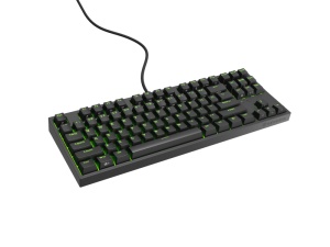 Tastatura gaming mecanica cu fir Genesis Thor 404 TKL, iluminare RGB, switch Linear, switch model Gateron Yellow Pro, numar taste 87, 11 butoane multimedia, lungime cablu 1.8m, dimensiuni 358 x 133 x 38 mm, negru - Img 1