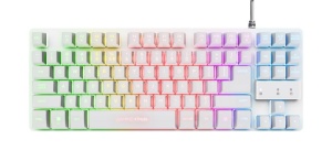 Tastatura Trust cu fir GXT833W Thado, numar butoane 87, interfata USB 2.0, conector USB-A male, compatibila cu PS4, Xbox One, Nintendo Switch, PS5, alb - Img 7