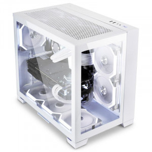 Carcasa Lian Li O11 Dyn Mini Snow Edition Mid-Tower Tempered Glass alb, PCI-Slots 5, 7 - Img 8