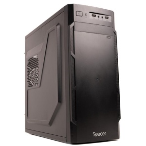 Carcasa Spacer Krypton, Middle Tower, ATX, „KRYPTON", fara sursa, USB 2.0 x 2, Jack 3.5mm x 2, negru - Img 5