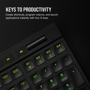 Keyboard Warranty 2 Year Keyboard Matrix 108 Keys On Board Memory 8MB WIN Lock Dedicated Hotkey Wrist Rest No Keyboard CUE Software Supported in iCUE Onboard Profiles Up to 50 Keyboard Compatibility PC, Mac, or XBOX One with USB 3.0 or 3.1 Type-A - Img 12