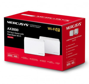 Mercusys AX3000 Whole Home Wi-Fi system HALO H80X(2-PACK),wi-fi 6 Dual-Band, Standarde Wireless: IEEE 802.11ax/ac/n/a 5 GHz, IEEE 802.11ax/n/b/g 2.4 GHz, viteza wireless: 2402 Mbps on 5 GHz, 574 Mbps on 2.4 GHz, Securitate wireless: - Img 5