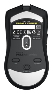 Mouse gaming wireless Hator Pulsar 3, polling rate pana la 1000Hz, senzor Optical PixArt PMW 3311, rezolutie maxima 12000 DPI, switch HATOR® Optical 100M, iluminare RGB 16.8M culori, side switch Kailh 3M, durata de viata baterie in wireless mode pana la - Img 7