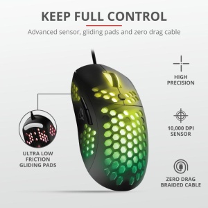 Mouse Trust GXT 960, Graphin Ultra-lightweight Gaming Mouse, negru - Img 9